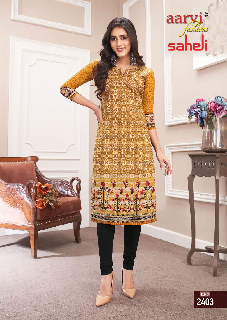 Aarvi Saheli 14 Daily Wear Designer Wholesale Kurti Collection